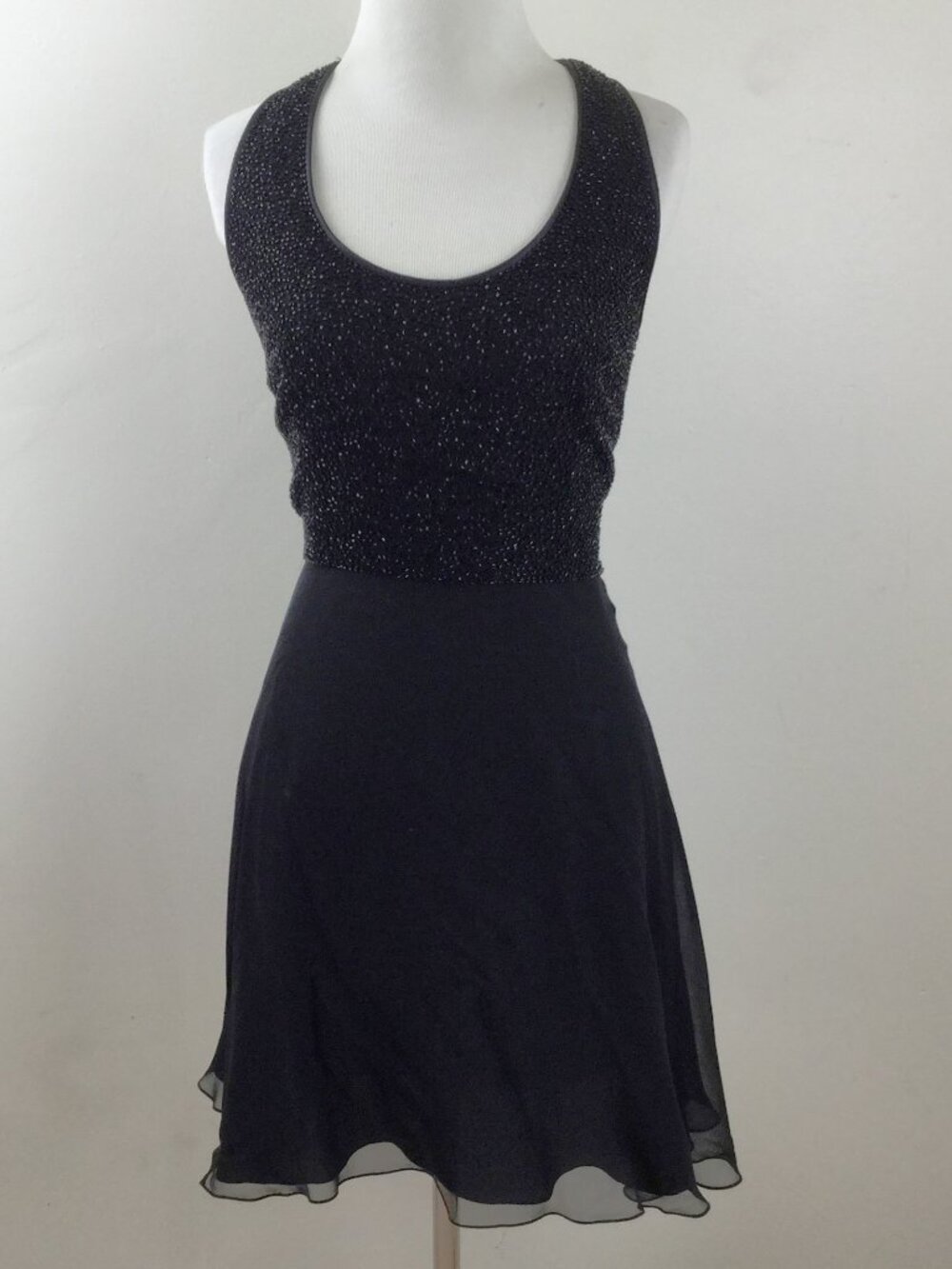 Vintage Bieff Basix For David York Silk Black Racerback Dress 4